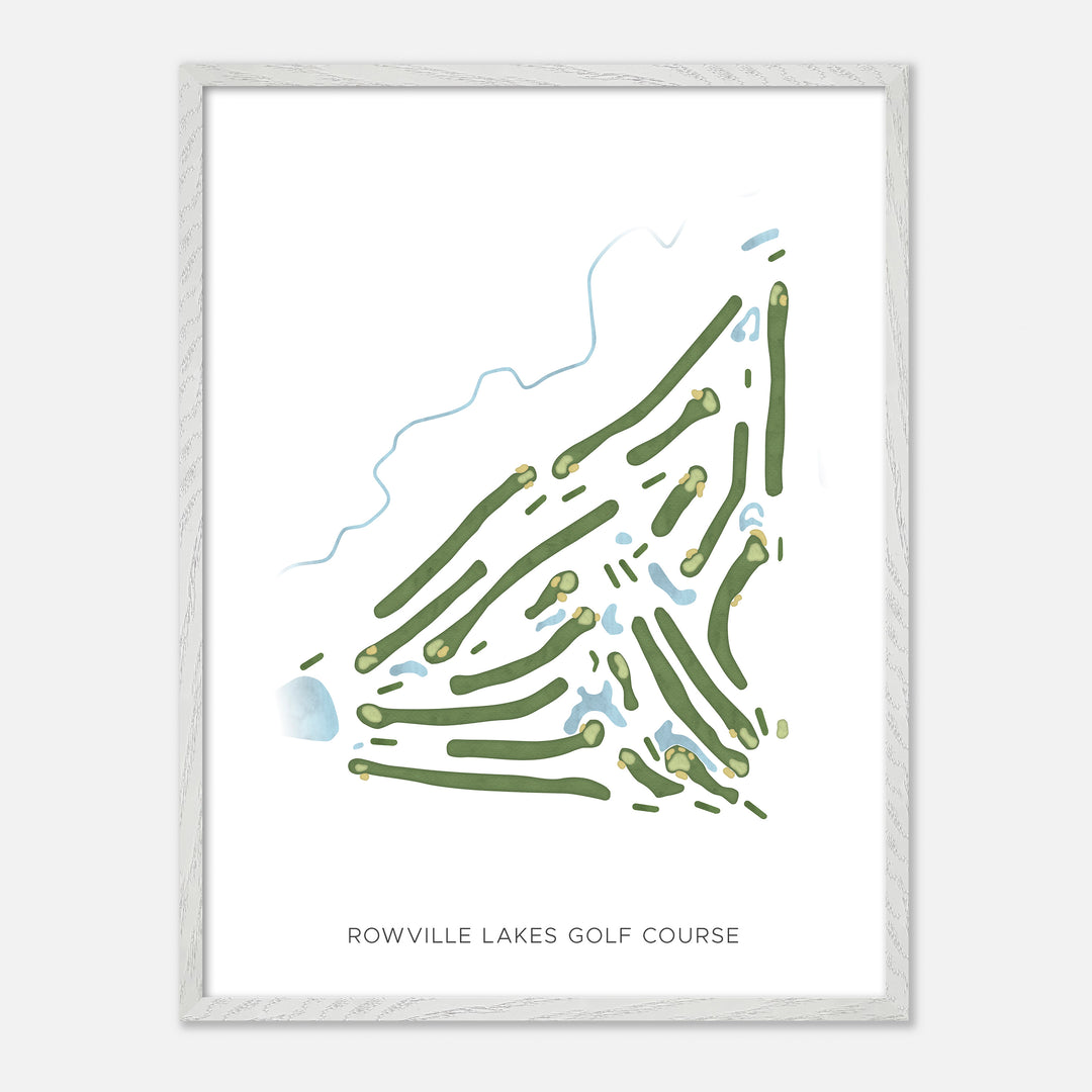 Print of Rowville Lakes Golf Course Modern Map