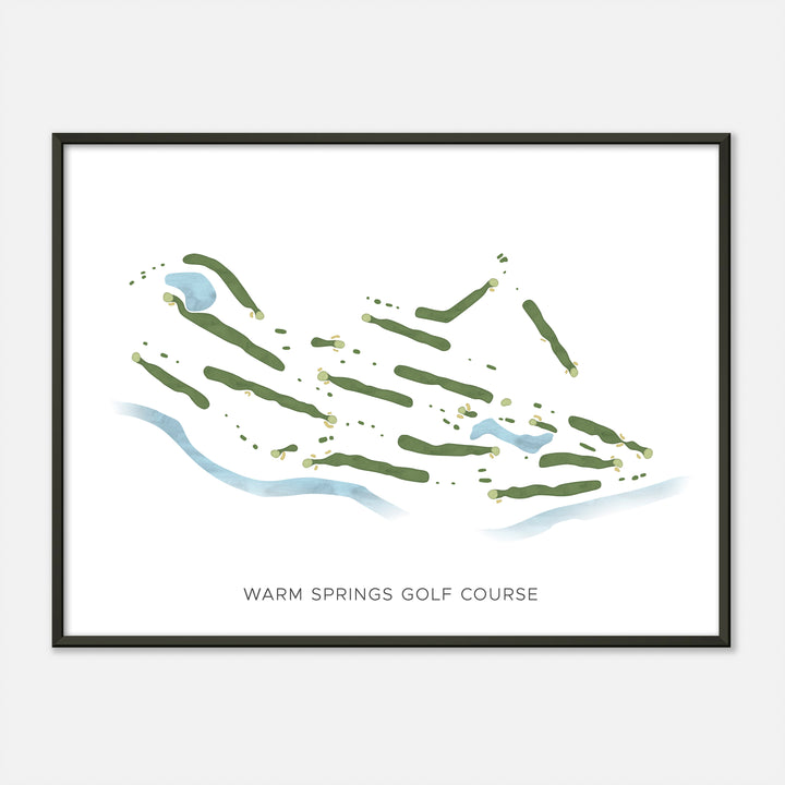 Print of Warm Springs Golf Course Modern Map