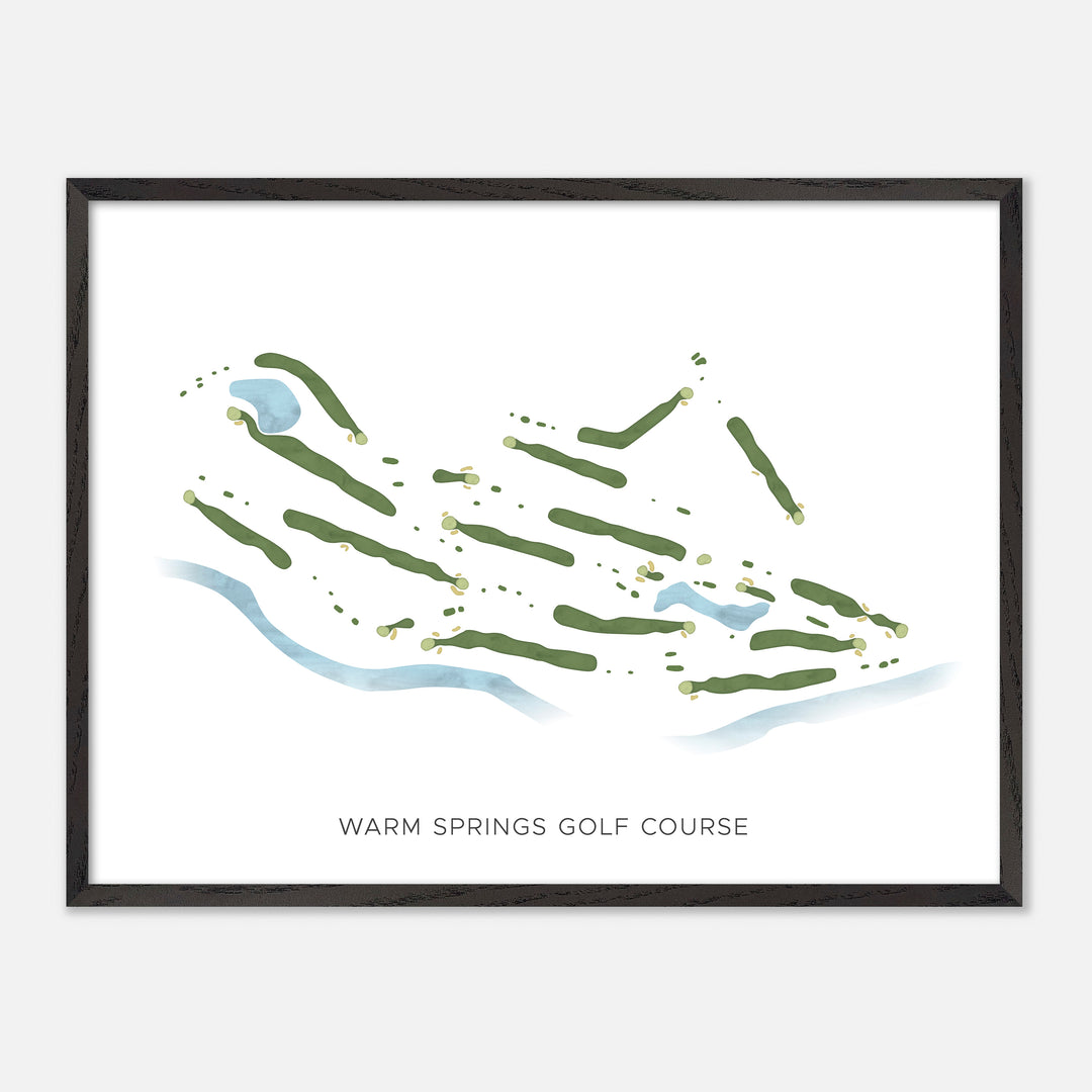 Print of Warm Springs Golf Course Modern Map