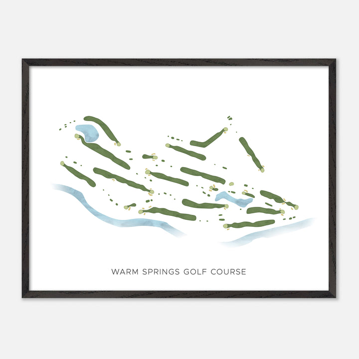 Print of Warm Springs Golf Course Modern Map