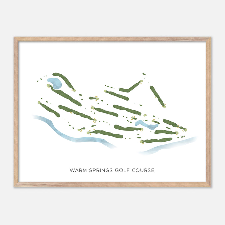 Print of Warm Springs Golf Course Modern Map