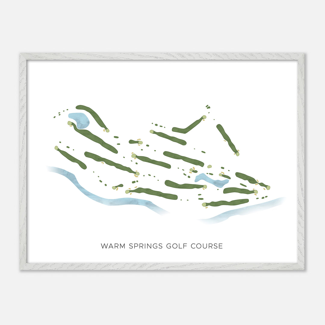 Print of Warm Springs Golf Course Modern Map