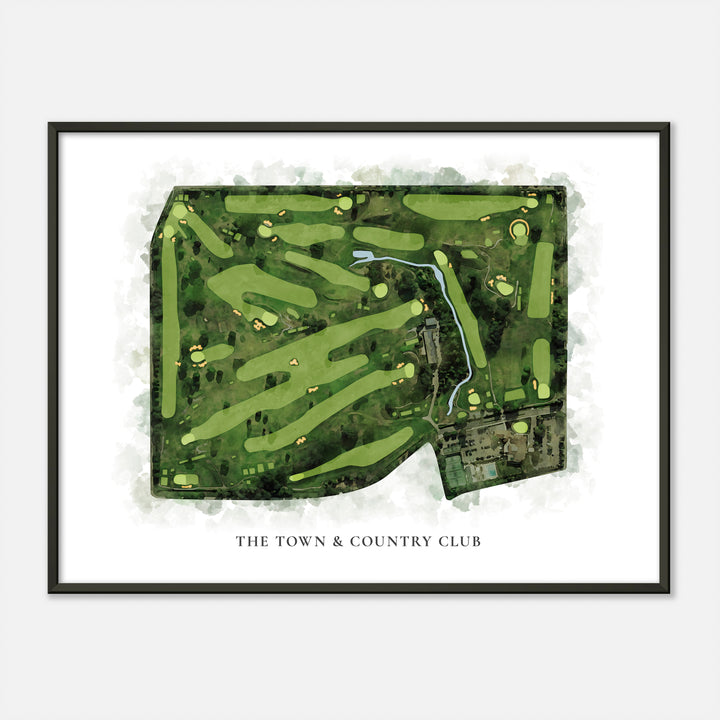Print of The Town & Country Club Classic Map