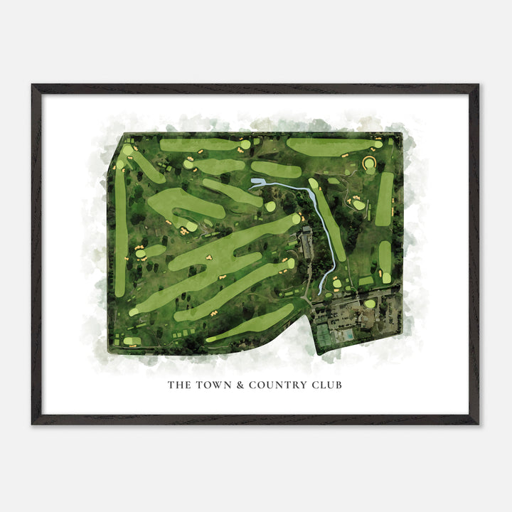 Print of The Town & Country Club Classic Map