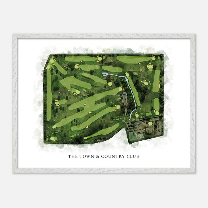 Print of The Town & Country Club Classic Map