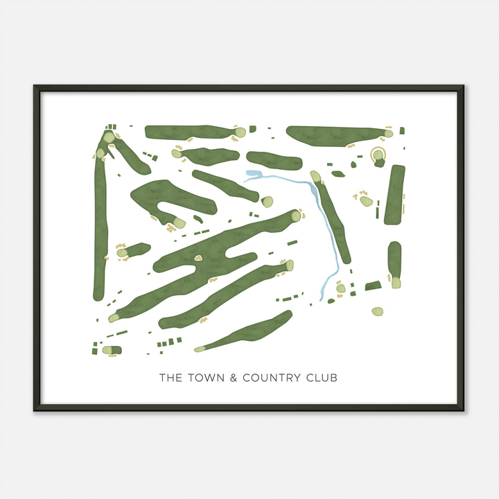 Print of The Town & Country Club Modern Map