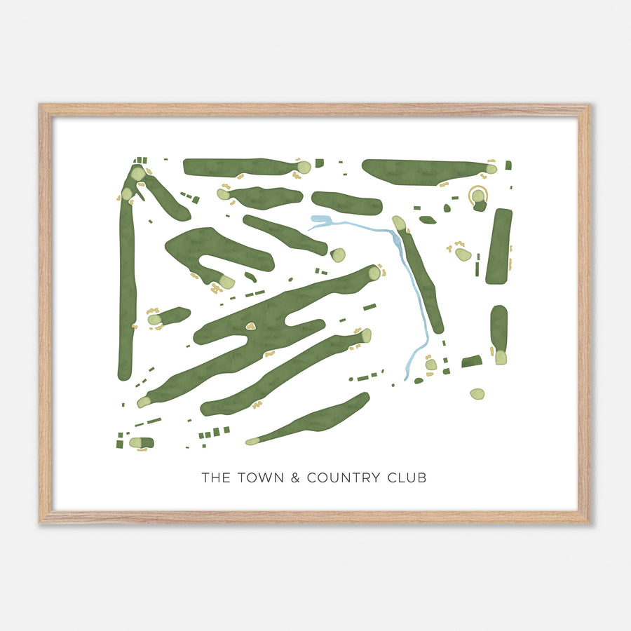 Print of The Town & Country Club Modern Map