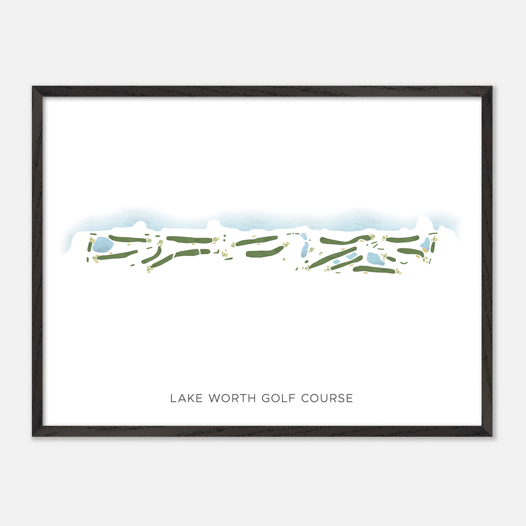Print of Lake Worth Golf Course Modern Map
