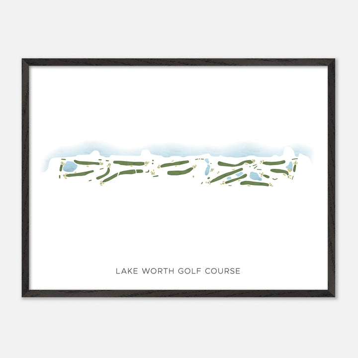 Print of Lake Worth Golf Course Modern Map