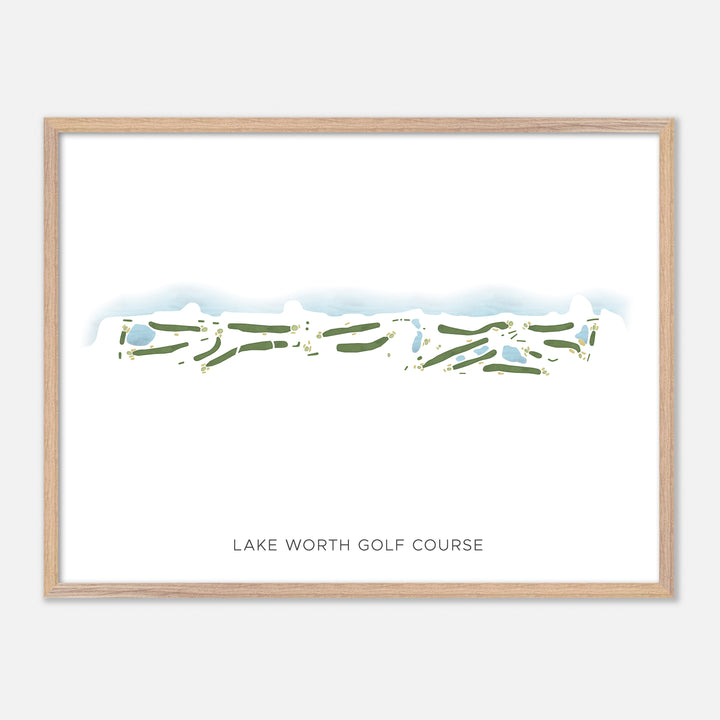 Print of Lake Worth Golf Course Modern Map