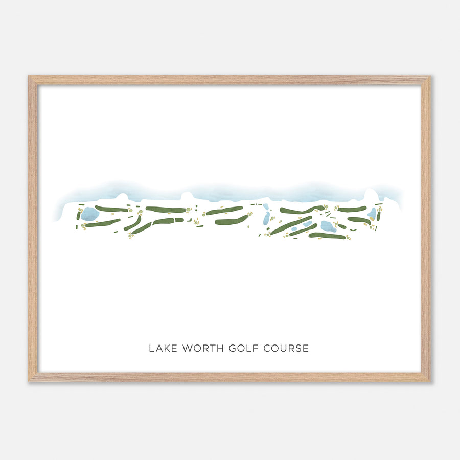 Print of Lake Worth Golf Course Modern Map