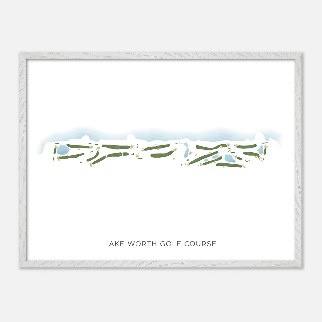 Print of Lake Worth Golf Course Modern Map