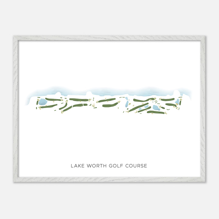 Print of Lake Worth Golf Course Modern Map