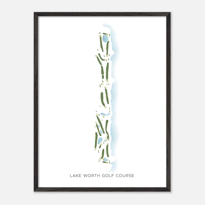 Print of Lake Worth Golf Course Modern Map