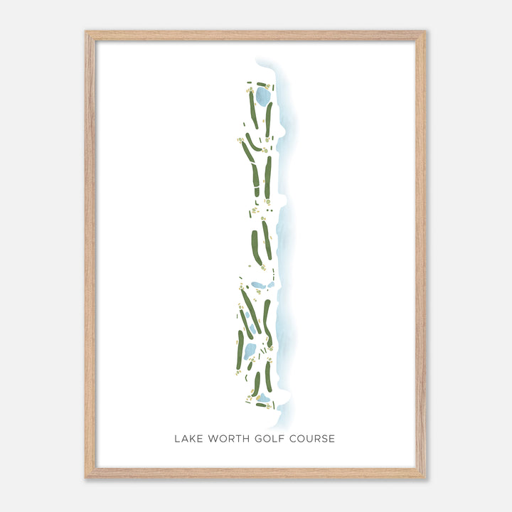 Print of Lake Worth Golf Course Modern Map