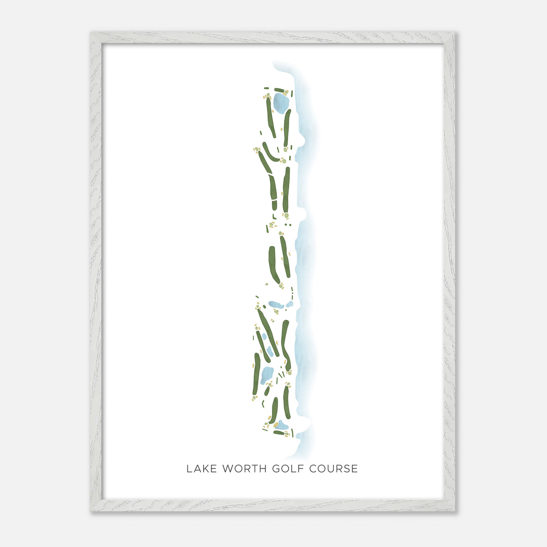 Print of Lake Worth Golf Course Modern Map