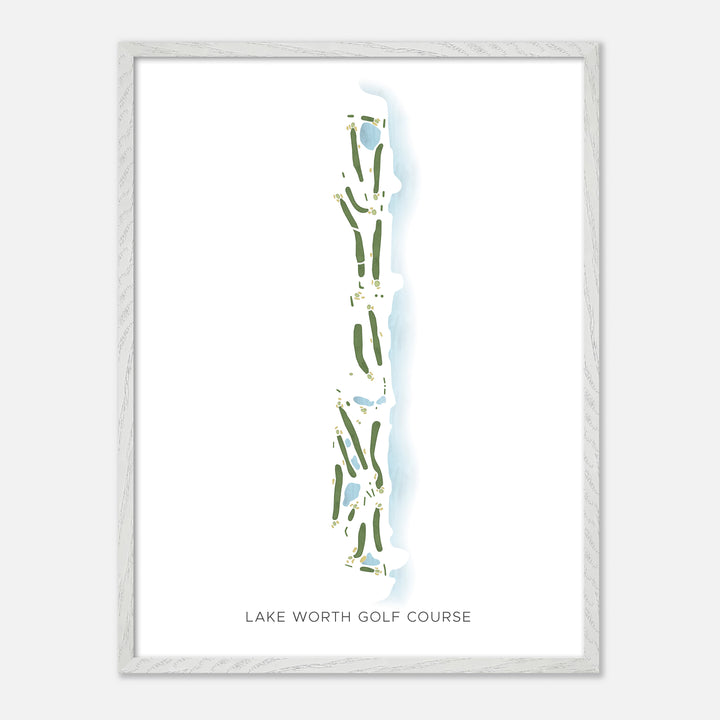 Print of Lake Worth Golf Course Modern Map