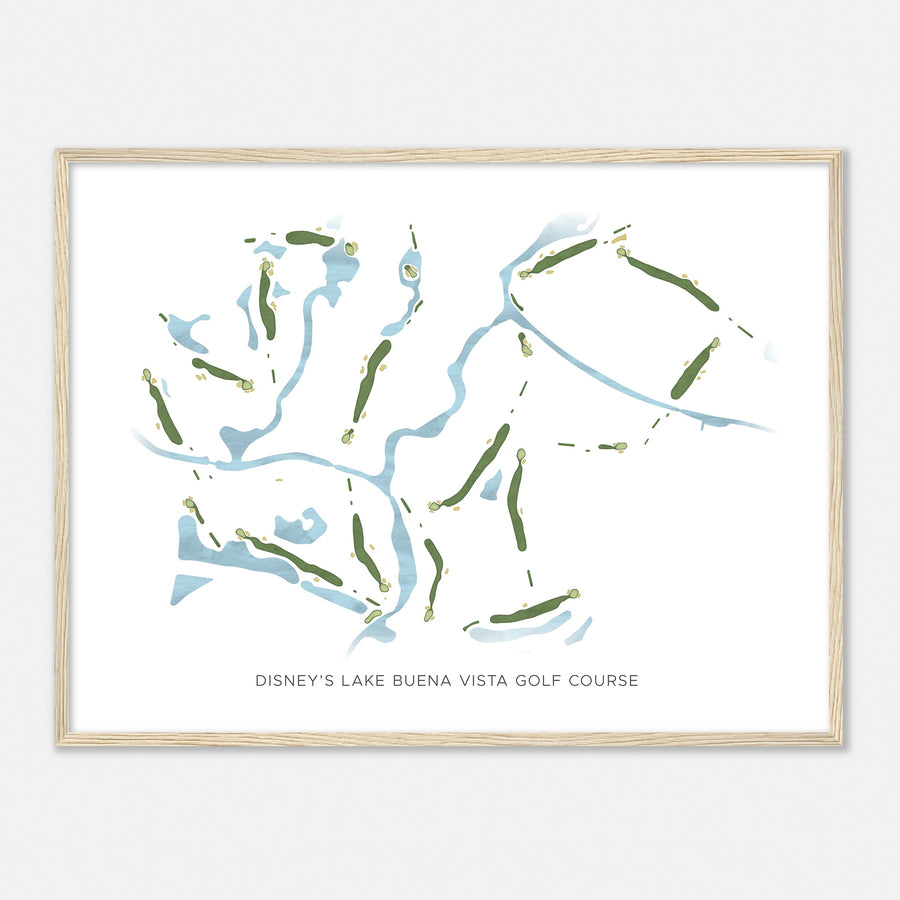 Print of Disney'S Lake Buena Vista Golf Course Modern Map