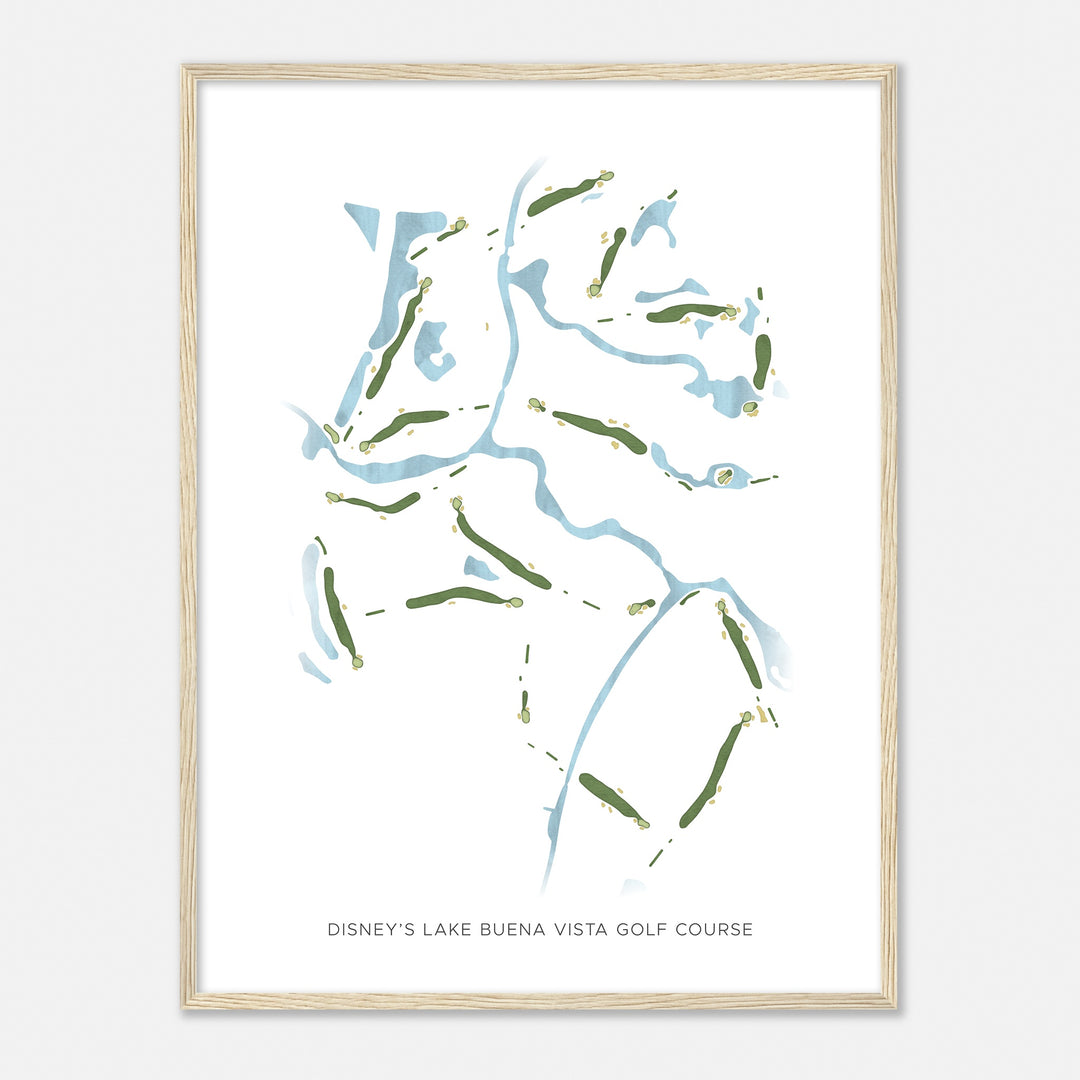Print of Disney'S Lake Buena Vista Golf Course Modern Map