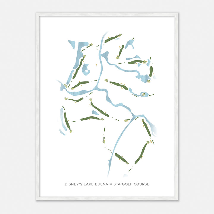Print of Disney'S Lake Buena Vista Golf Course Modern Map