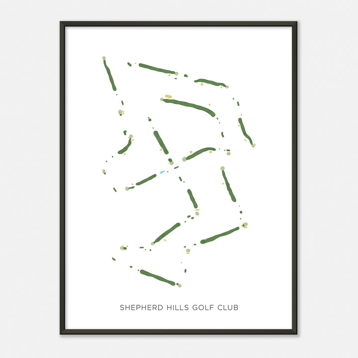 Print of Shepherd Hills Golf Club Modern Map