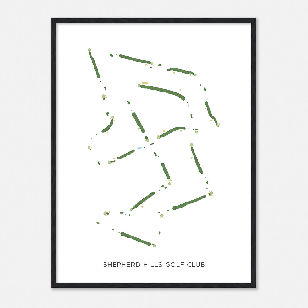 Print of Shepherd Hills Golf Club Modern Map