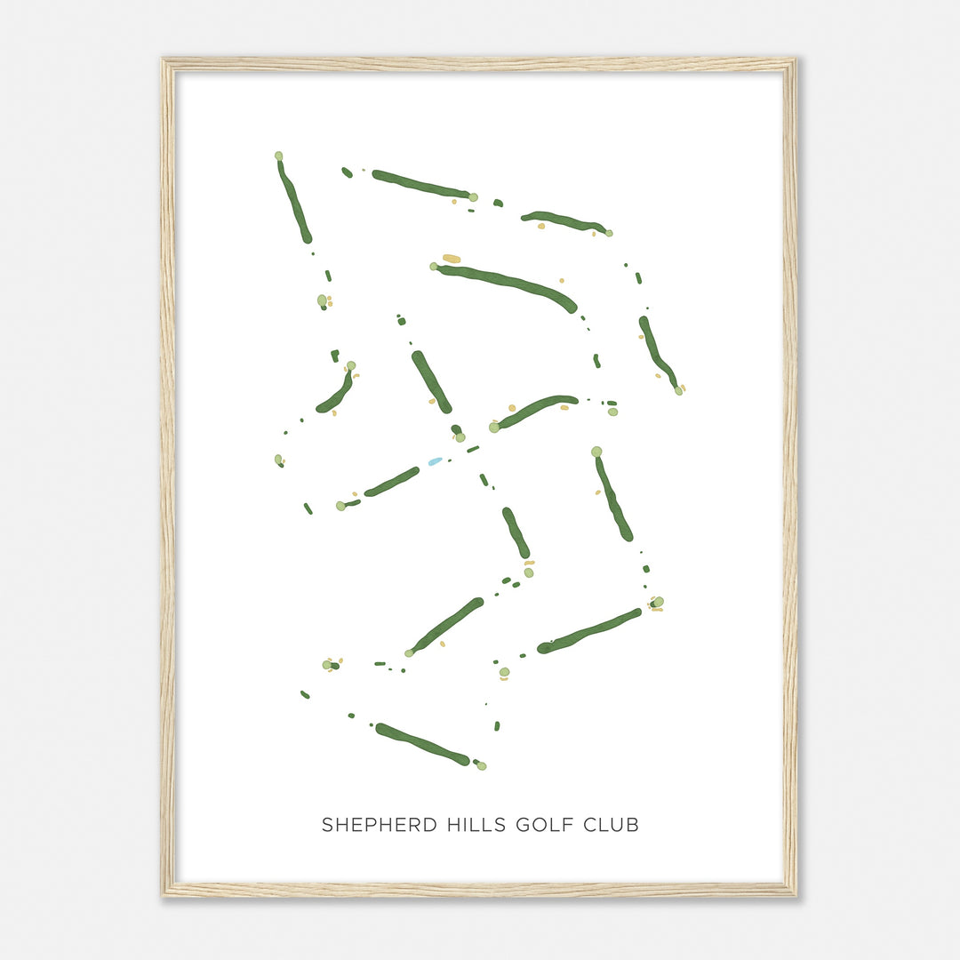 Print of Shepherd Hills Golf Club Modern Map
