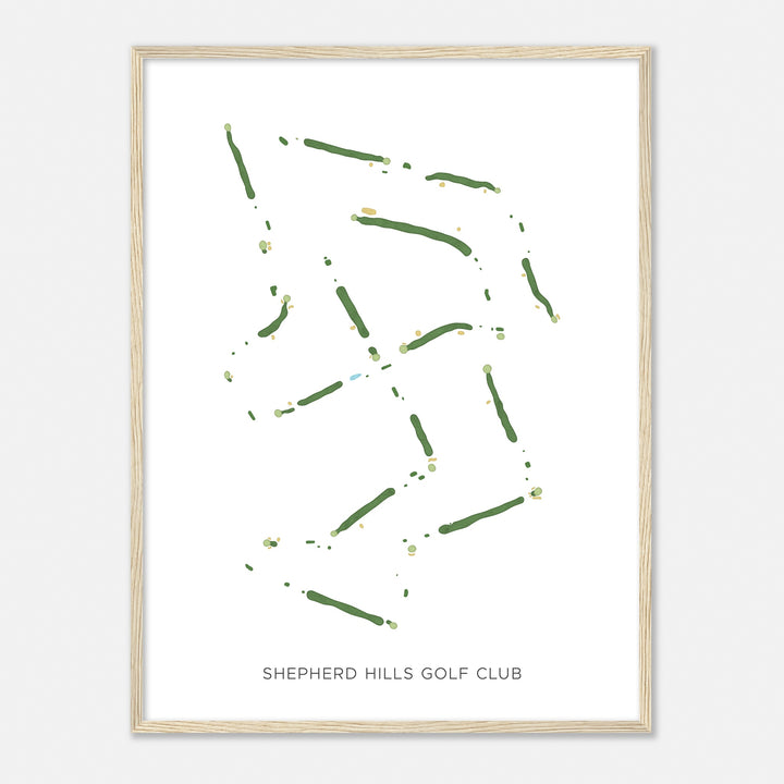 Print of Shepherd Hills Golf Club Modern Map