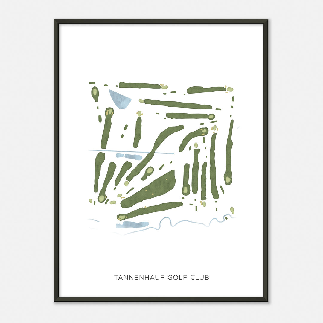 Print of Tannenhauf Golf Club Modern Map