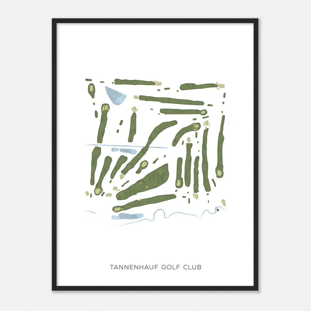 Print of Tannenhauf Golf Club Modern Map