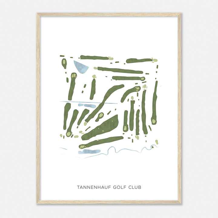 Print of Tannenhauf Golf Club Modern Map