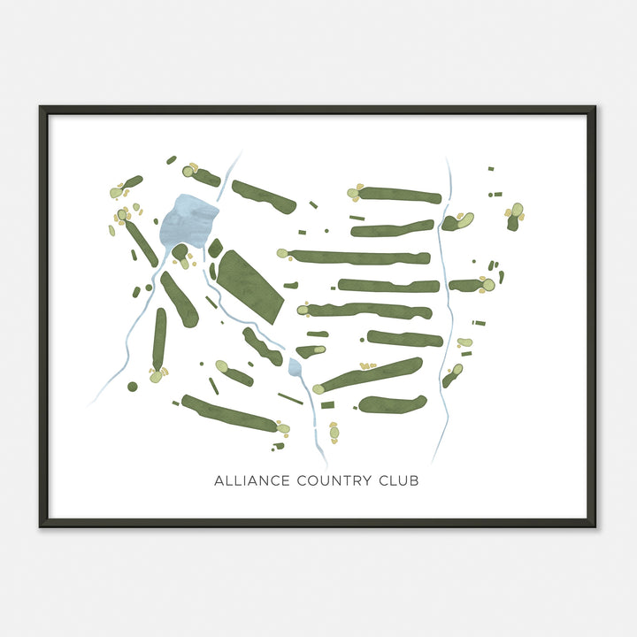 Print of Alliance Country Club Modern Map