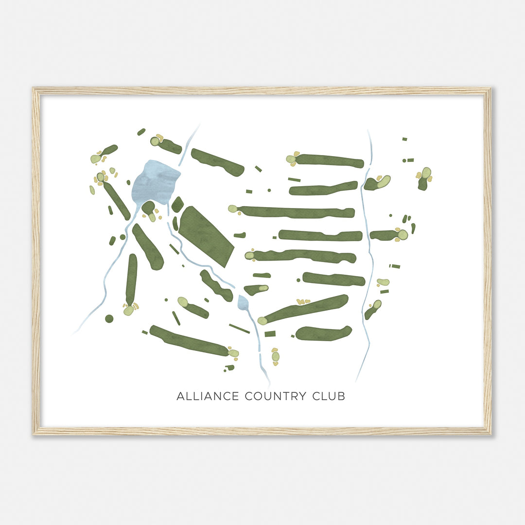 Print of Alliance Country Club Modern Map