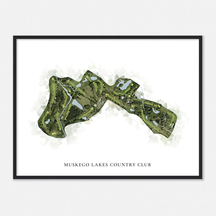 Print of Muskego Lakes Country Club Classic Map