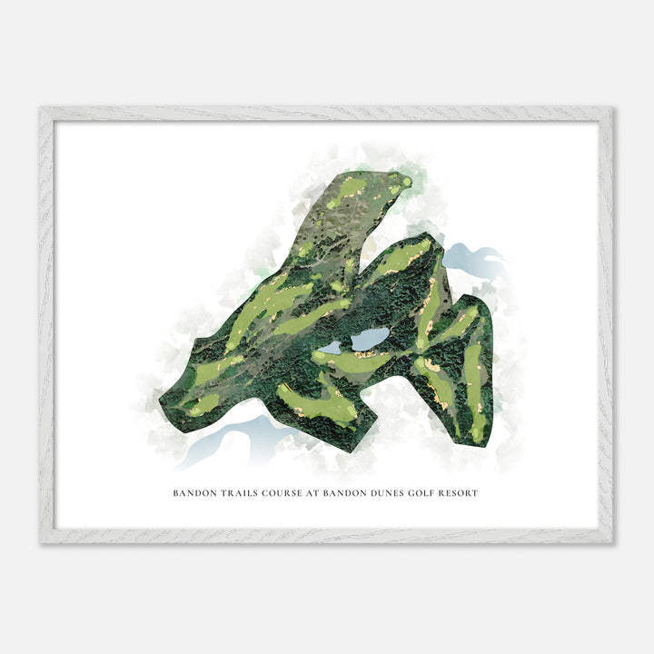 Print of Bandon Trails Course At Bandon Dunes Golf Resort Classic Map