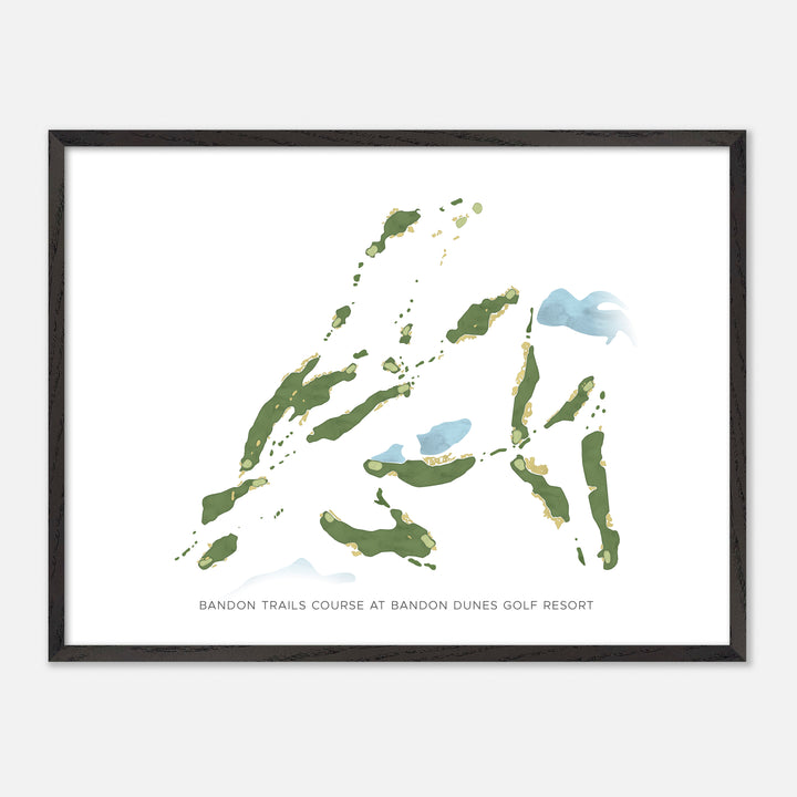 Print of Bandon Trails Course At Bandon Dunes Golf Resort Modern Map