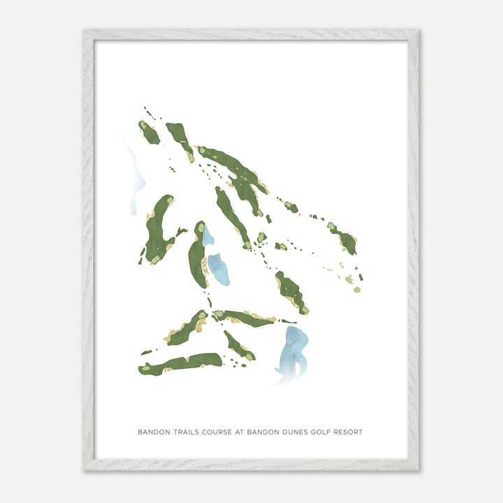Print of Bandon Trails Course At Bandon Dunes Golf Resort Modern Map