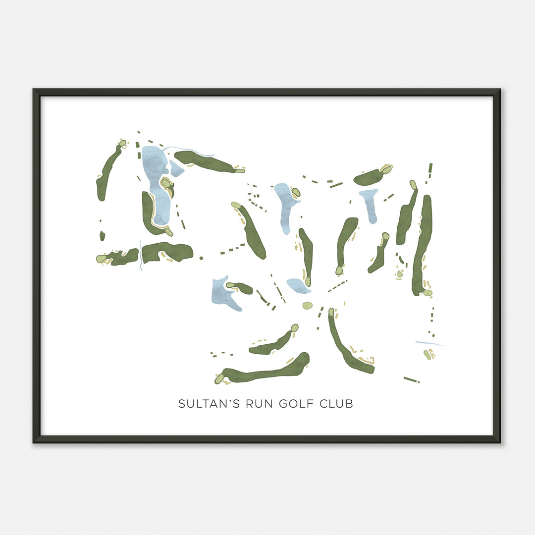 Print of Sultan'S Run Golf Club Modern Map