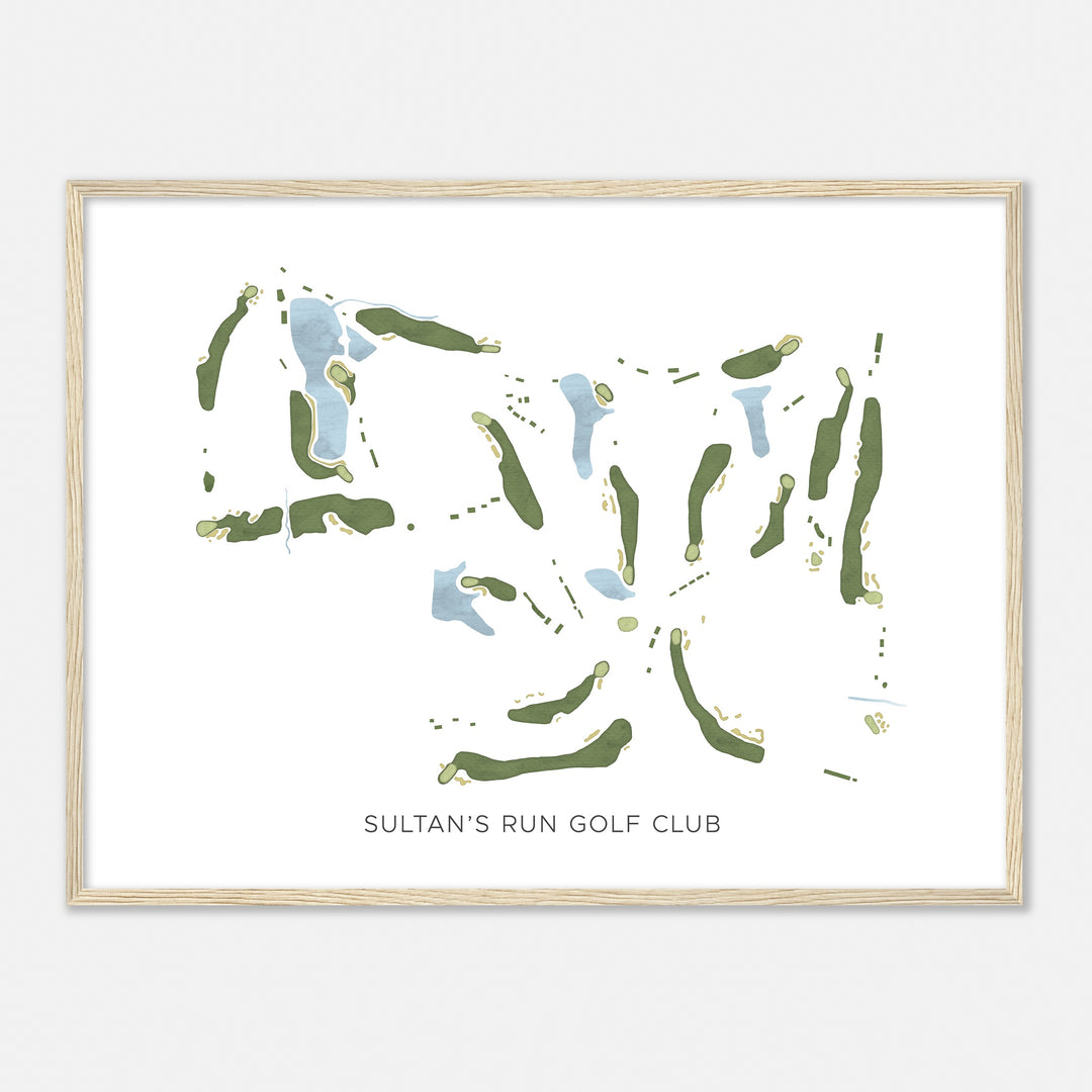 Print of Sultan'S Run Golf Club Modern Map