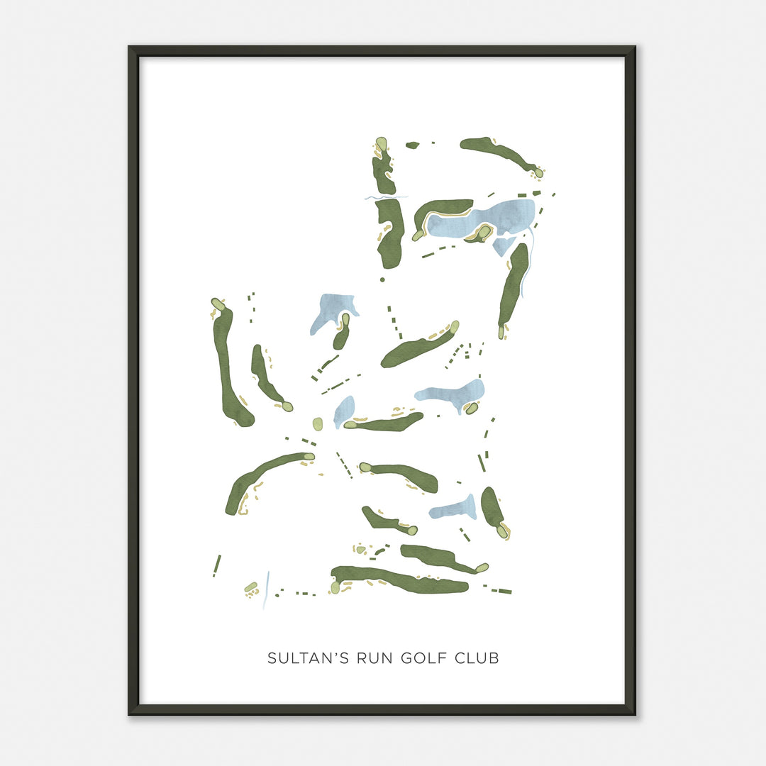 Print of Sultan'S Run Golf Club Modern Map