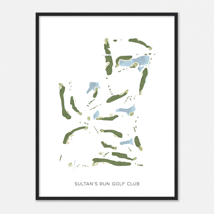 Print of Sultan'S Run Golf Club Modern Map