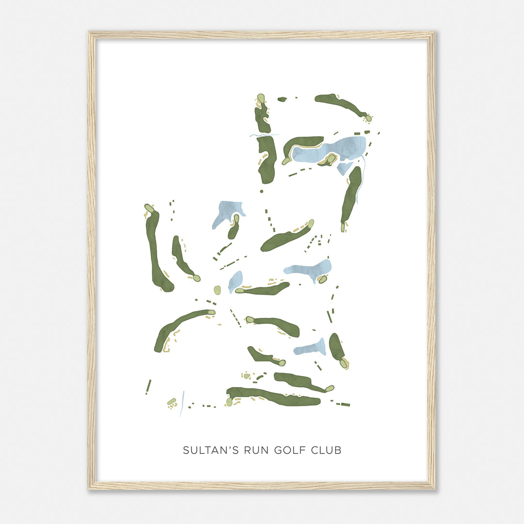 Print of Sultan'S Run Golf Club Modern Map