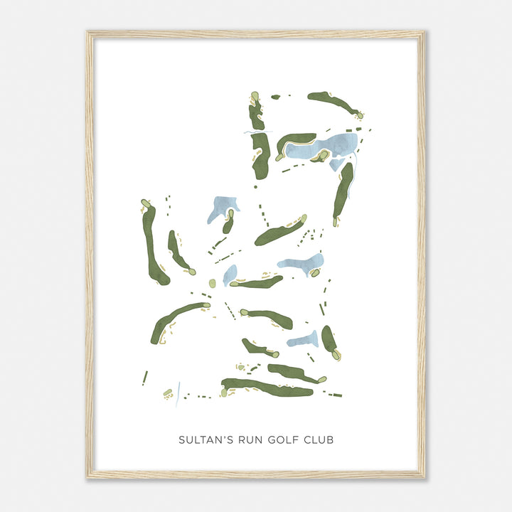 Print of Sultan'S Run Golf Club Modern Map