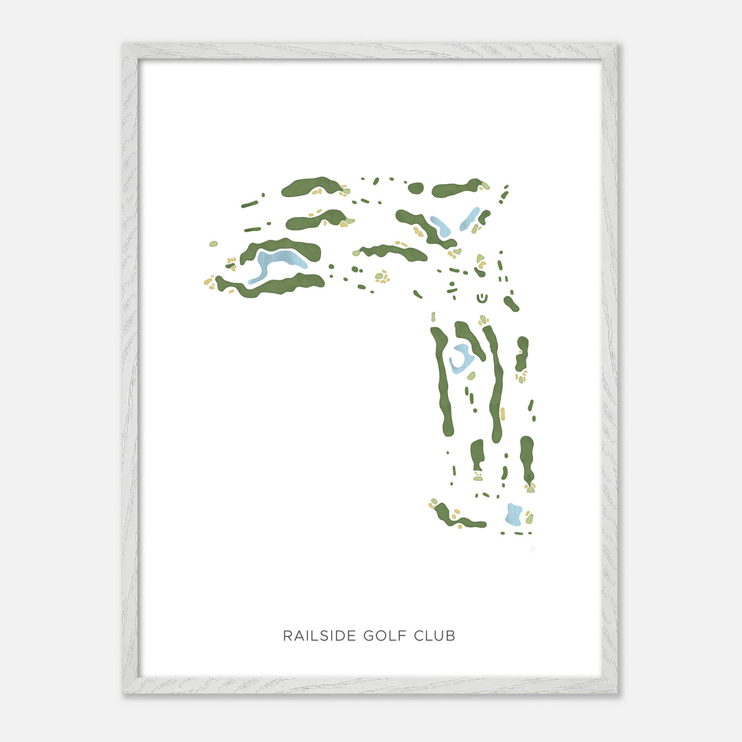 Print of Railside Golf Club Modern Map