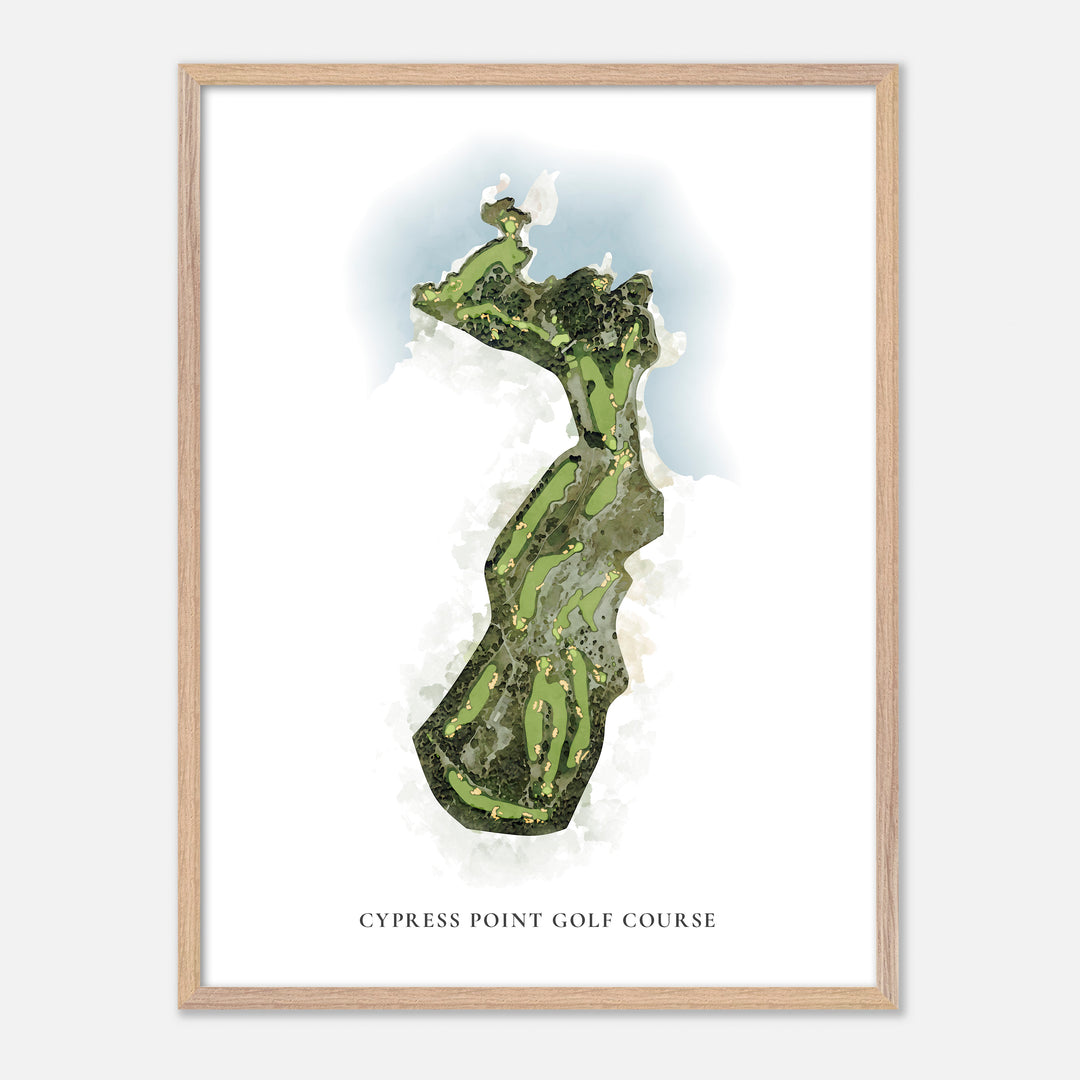 Print of Cypress Point Golf Course Classic Map