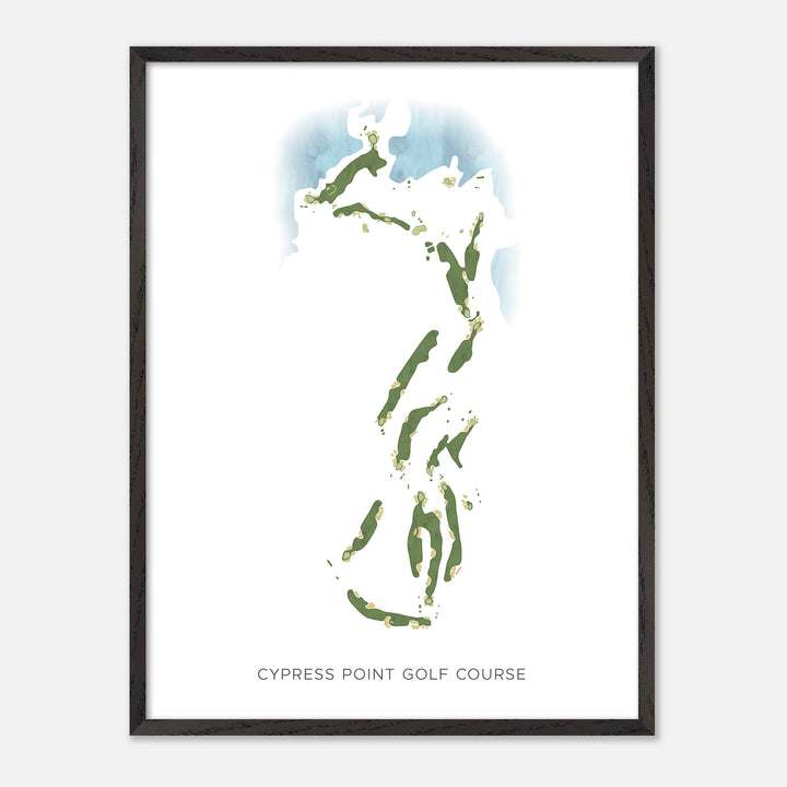 Print of Cypress Point Golf Course Modern Map