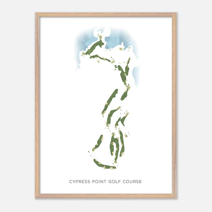 Print of Cypress Point Golf Course Modern Map