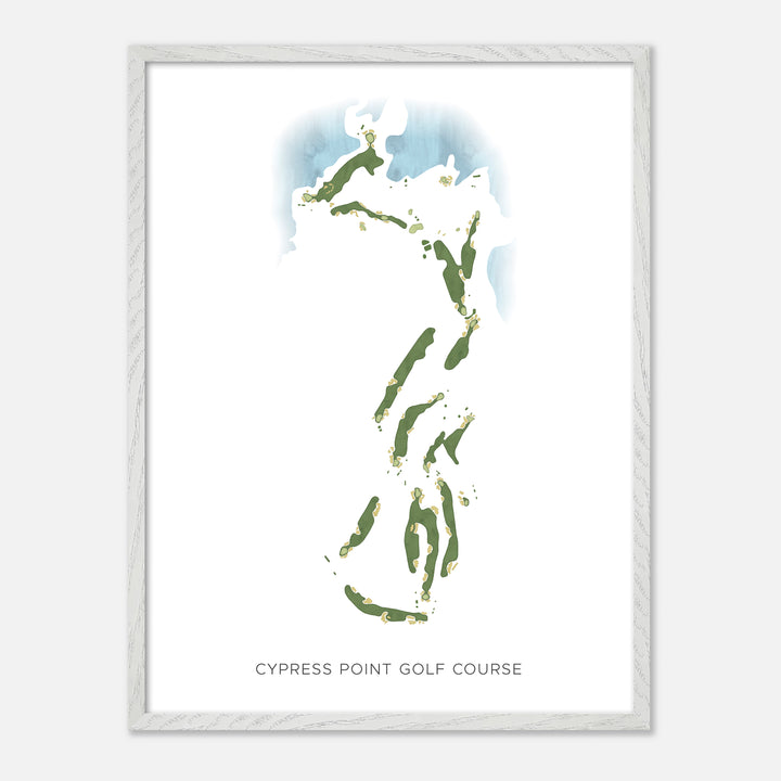 Print of Cypress Point Golf Course Modern Map