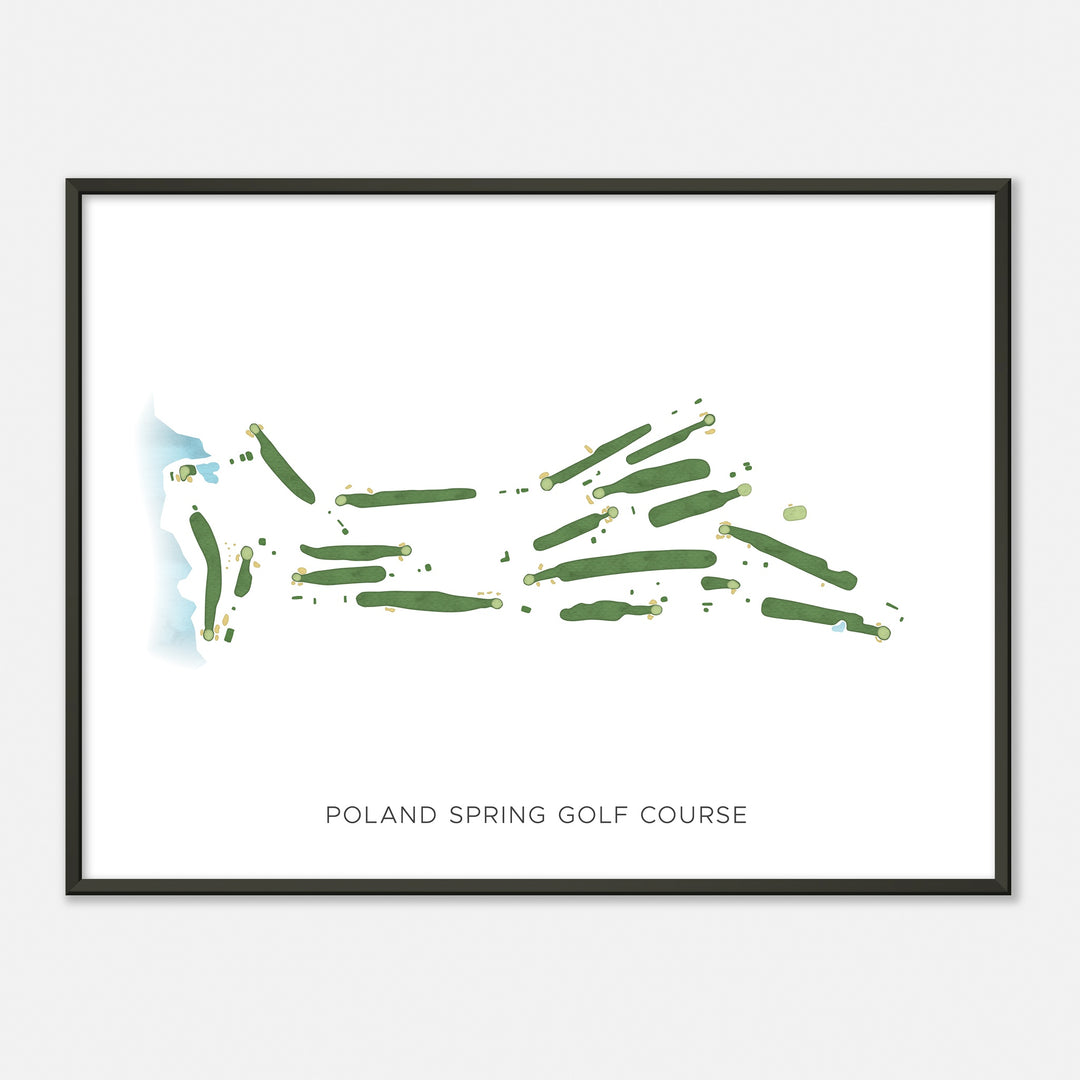 Print of Poland Spring Golf Course Modern Map