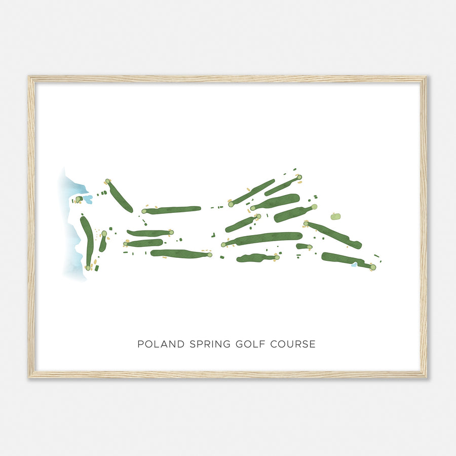 Print of Poland Spring Golf Course Modern Map